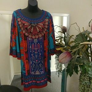 Flying Tomato 🍅 Boho Printed Turquoise Dress